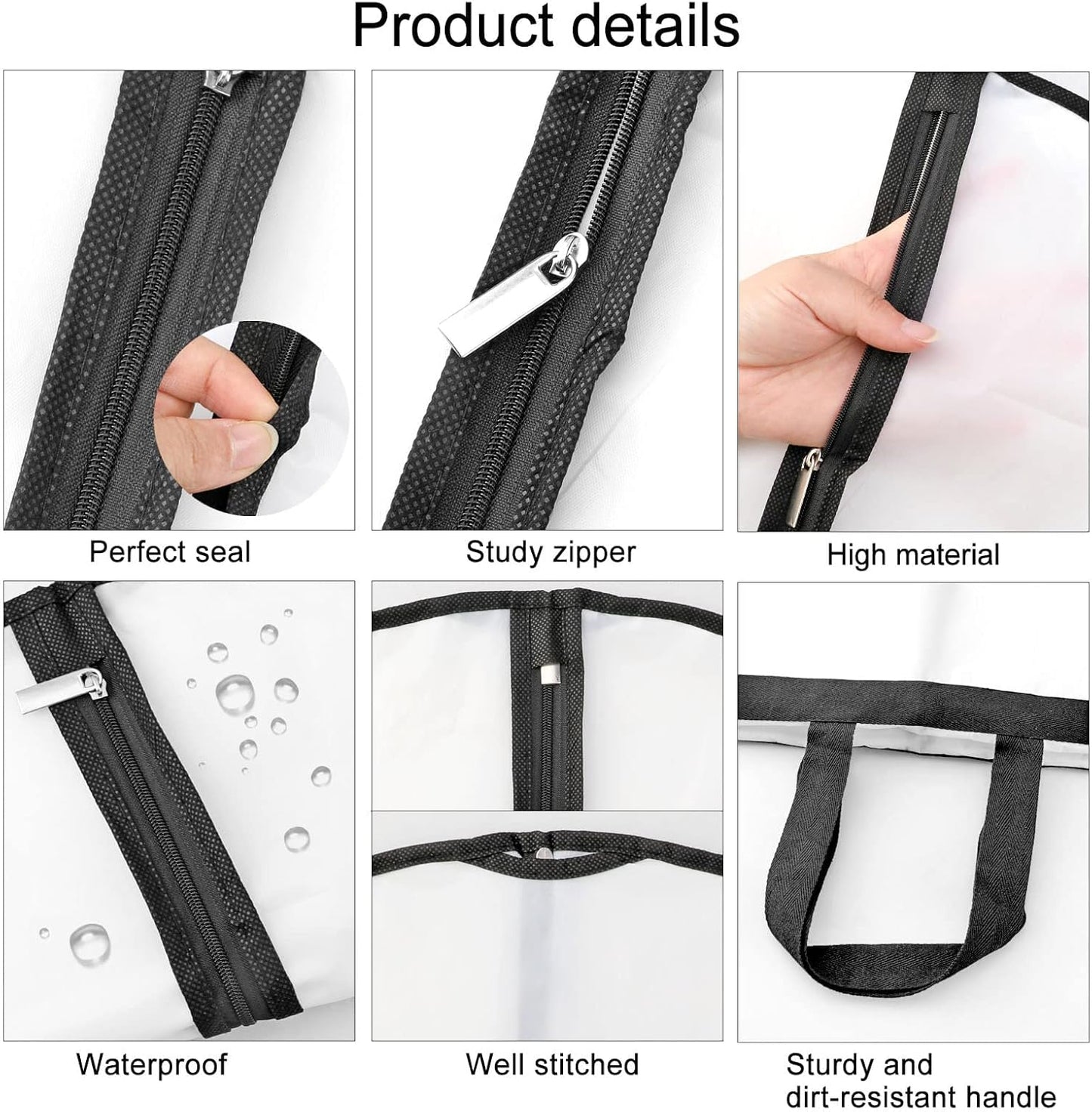 Extra-Long Dress & Gown Garment Bag – 71" (180.34 cm) Protective Covers with Handles