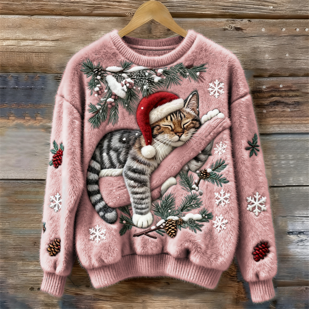 Festive Cat Christmas Sweater