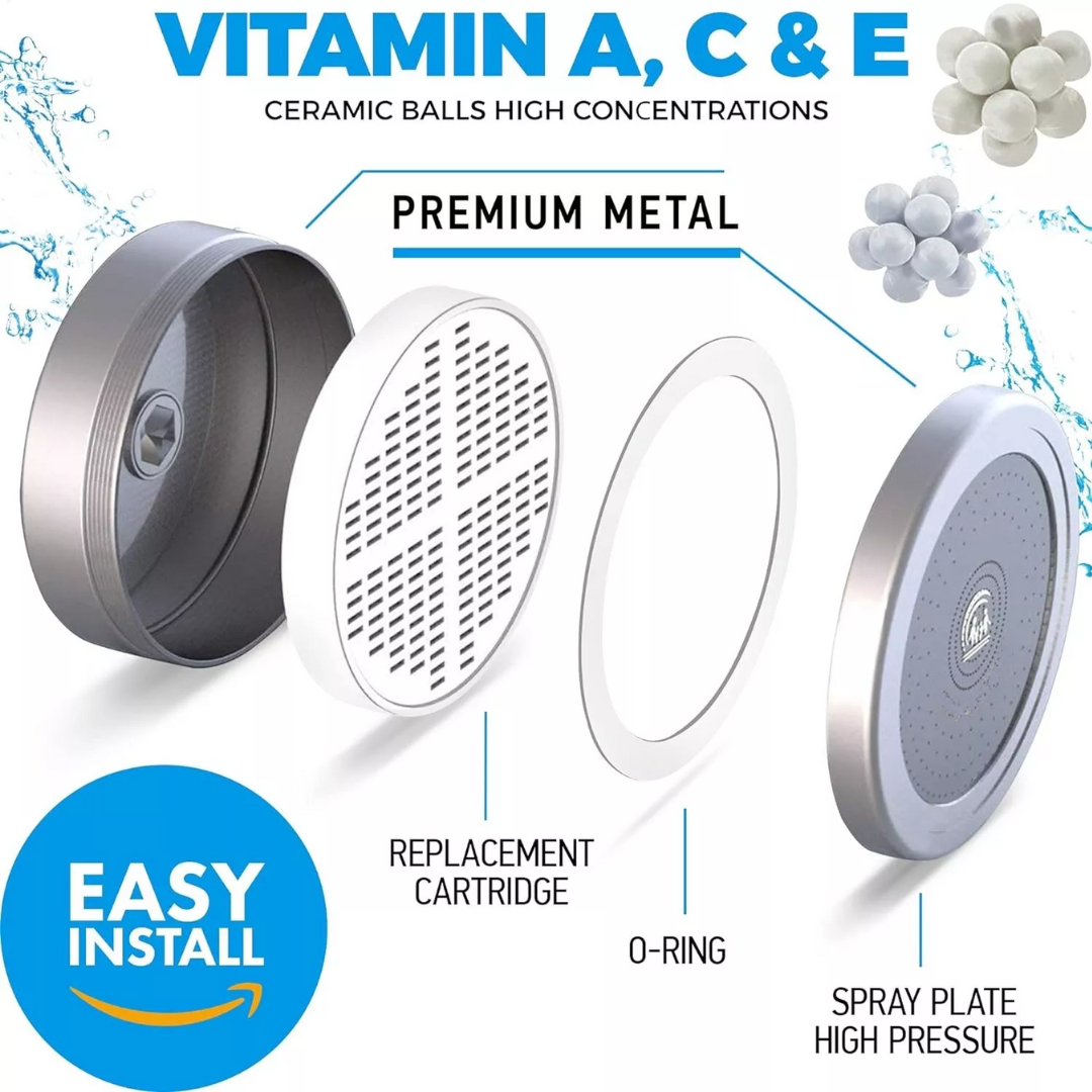 Filtered Shower Head – Naturally Enhances Skin Radiance & Hair Health