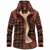 Chaqueta de Invierno de Franela a Cuadros