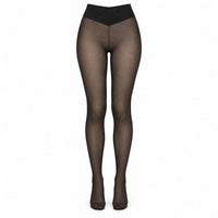 Fleece-Lined Tights with a Sheer Look