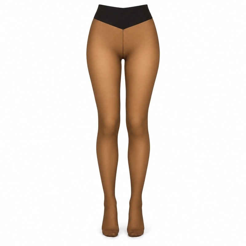 Fleece-Lined Tights with a Sheer Look