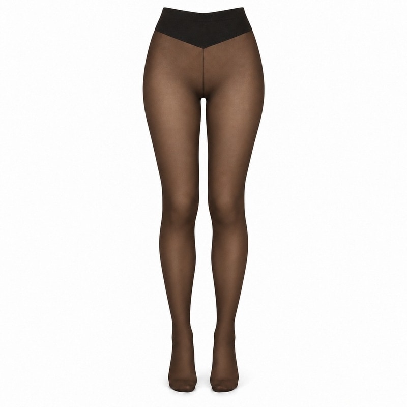 Fleece-Lined Tights with a Sheer Look