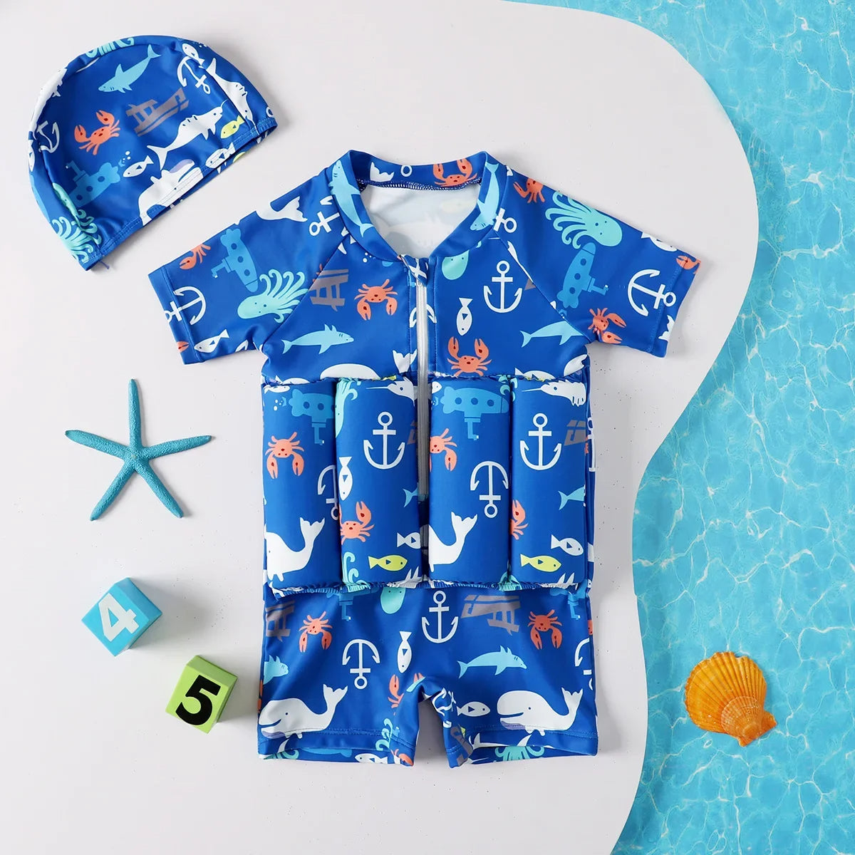 FloatEase | The design of this swimsuit allows your child to float effortlessly.
