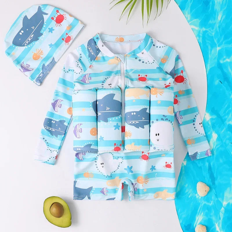 FloatEase | The design of this swimsuit allows your child to float effortlessly.