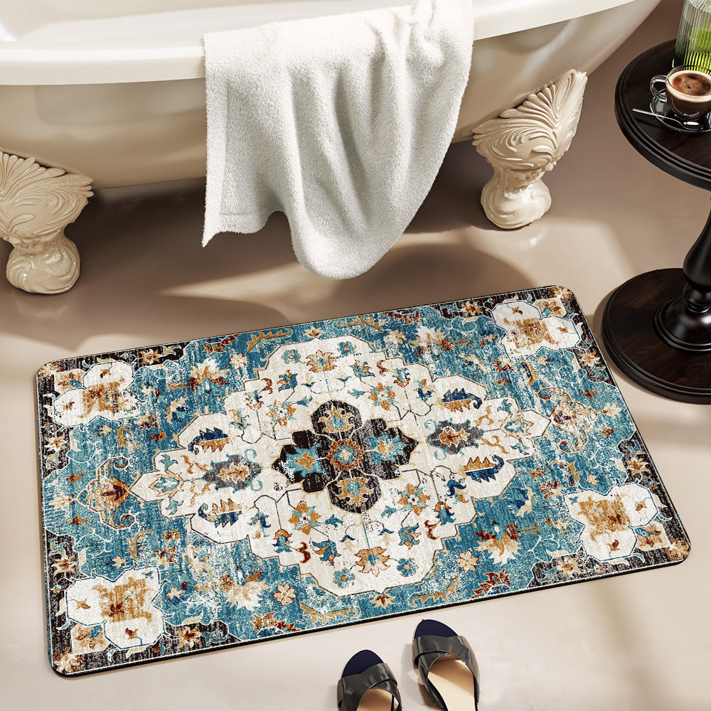 Tapis de bain floral