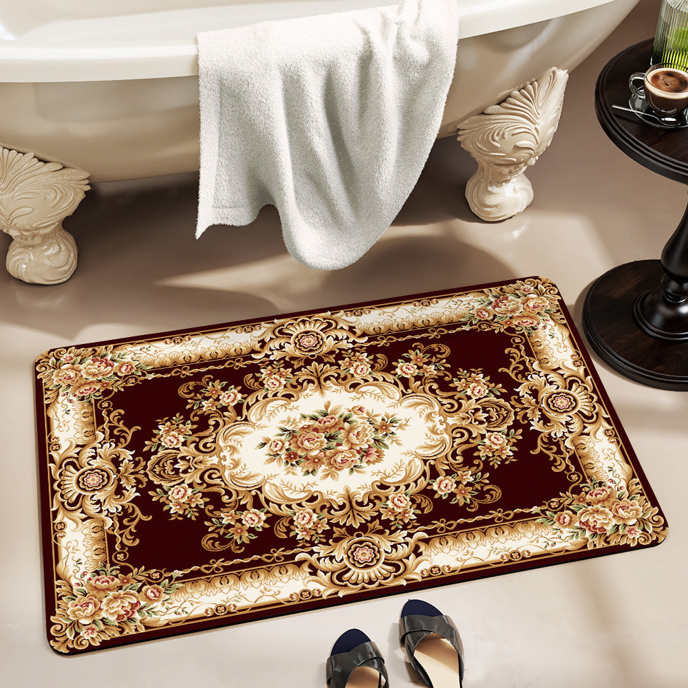 Tapis de bain floral