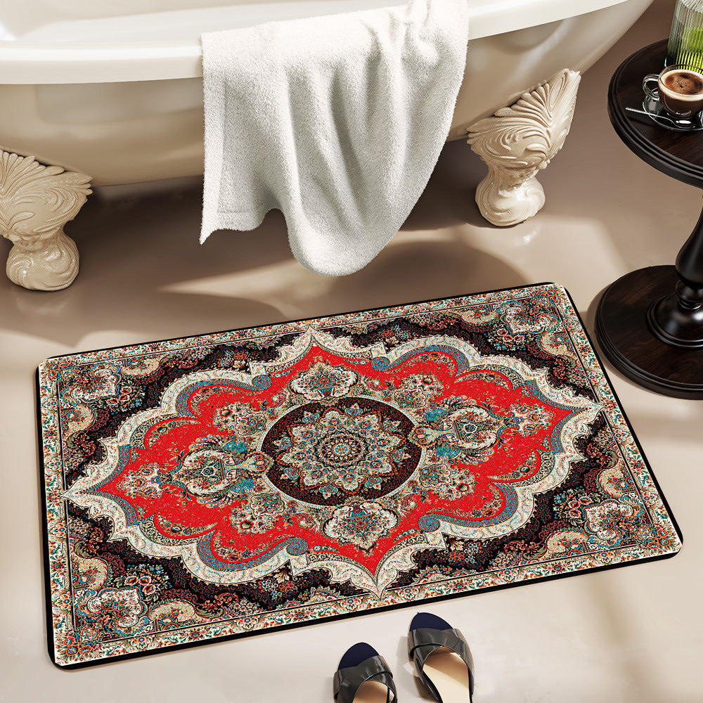 Tapis de bain floral