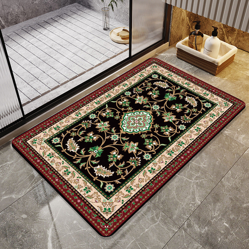 Tapis de bain floral