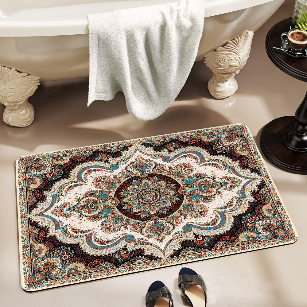 Tapis de bain floral