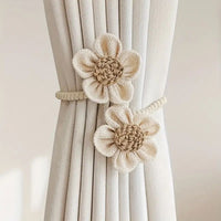 Sujetal Cortinas de Cuerda Floral | Juego de 2 Piezas