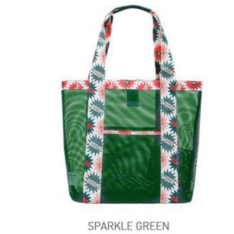 Floral Mesh Beach Tote