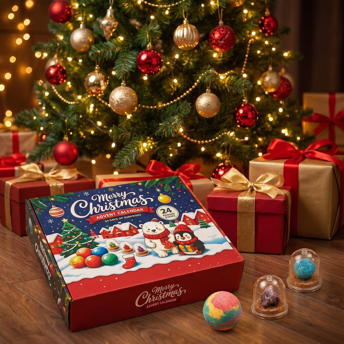 Gemstone Excavation Advent Calendar, 24 Days with Dig Balls, Tools and Stones