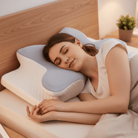 OREILLER GESUNDPUR - Oreiller orthopédique en mousse à mémoire de forme pour soulager les douleurs au cou et aux épaules
