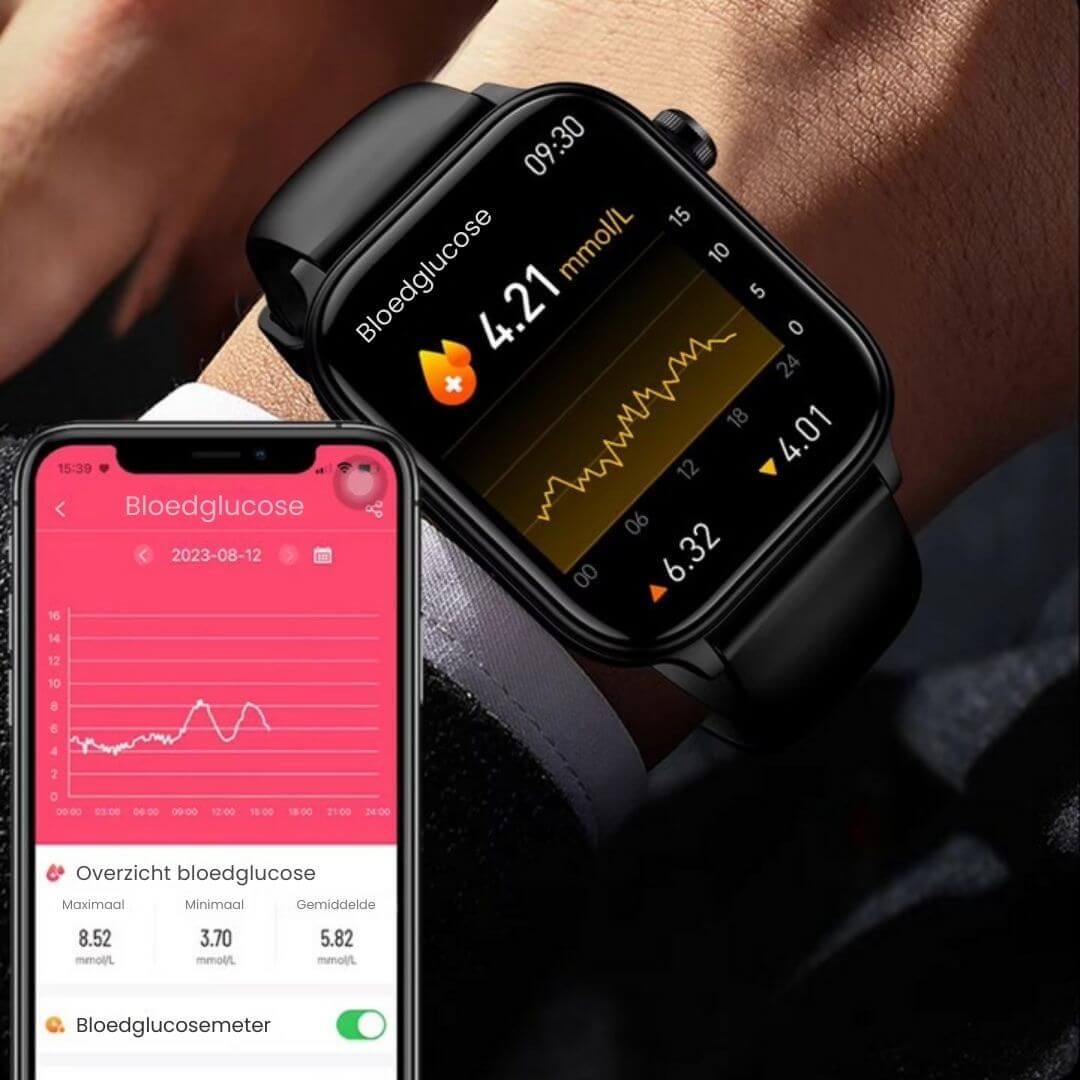 GlucoCare SOS - with SOS function incl. fall detection and certified blood glucose measurement (2025) - Original