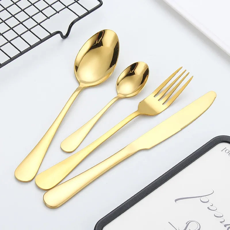 Golden Cutlery Set
