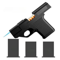 Gun-Shaped Jet Flame Lighter with Secret Storage Compartment