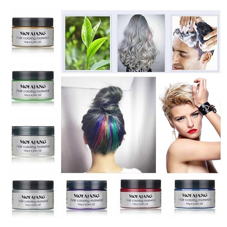 Hair Color Wax Water-Soluble Plant Extracts Unisex