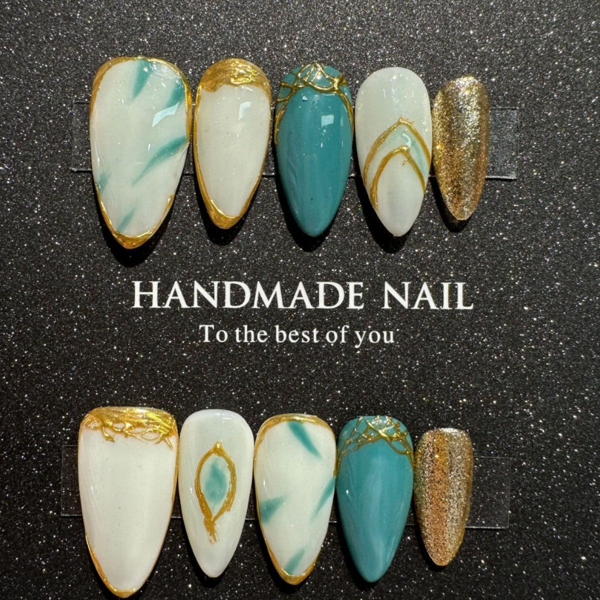 Handmade Decorative Press-On Nail Art Set
