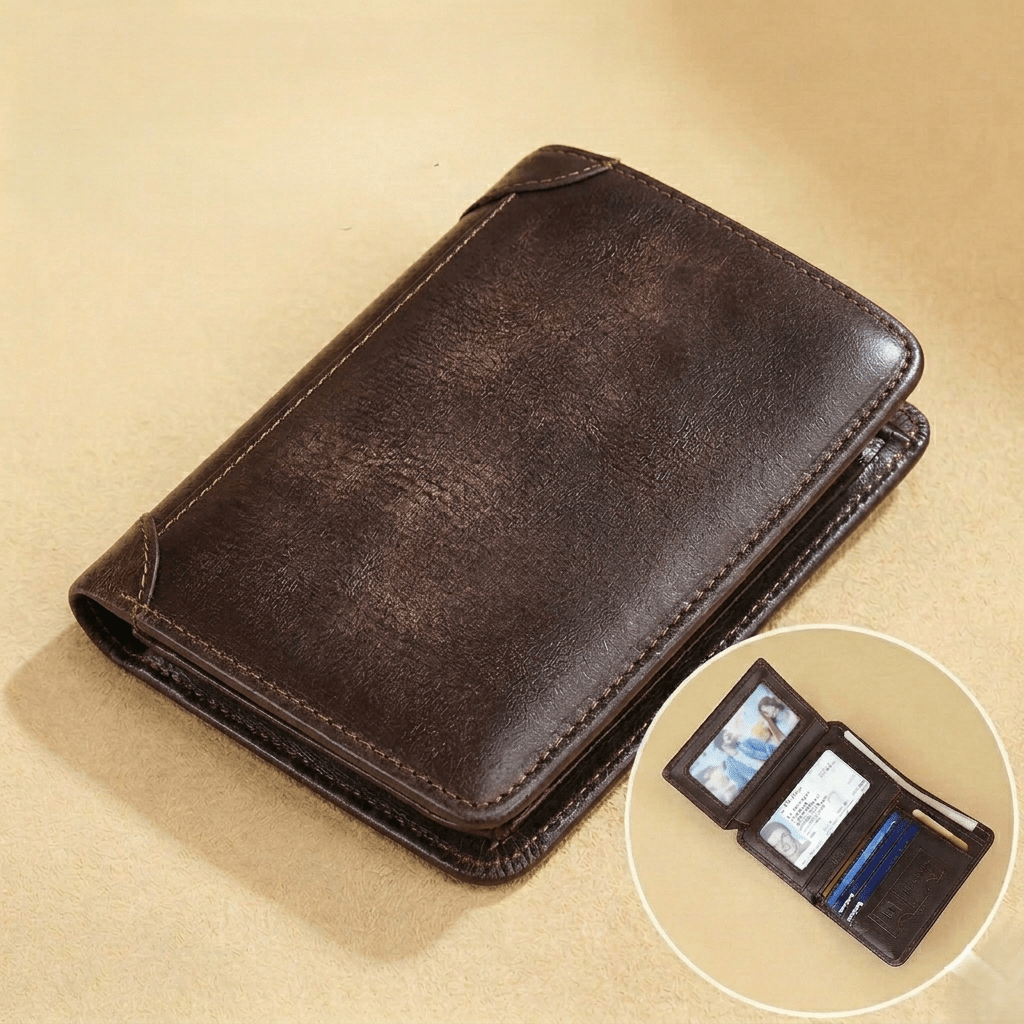 Handmade Genuine Leather RFID-Blocking Wallet