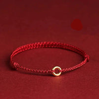 Bracelet Jalena Fait Main avec Détail Rond en Or