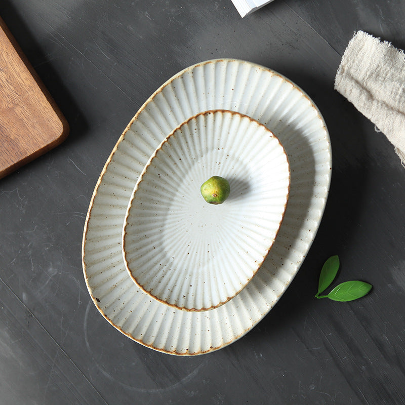 Handmade Oval Ceramic Bowl