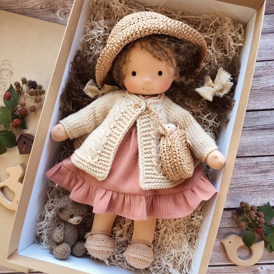 Handmade Waldorf Cotton Cuddle Doll