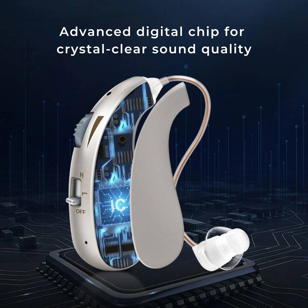 HearingPlus Rechargeable Digital Hearing Aid | for Clear Sound Amplification - Comfortable - Adapted for Daily Use Davy