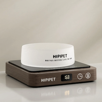 Heated Glass Pet Bowl with Wooden Base