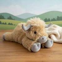 HEATHERMO – Peluche de bétail des Highlands charmante, douce et rustique