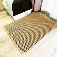 Tapis de protection de sol pour litière d’animaux, imperméable, robuste et à double couche