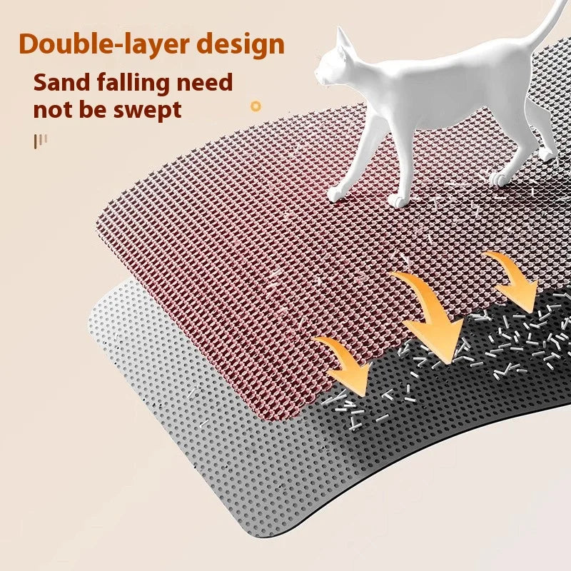 Tapis de protection de sol pour litière d’animaux, imperméable, robuste et à double couche