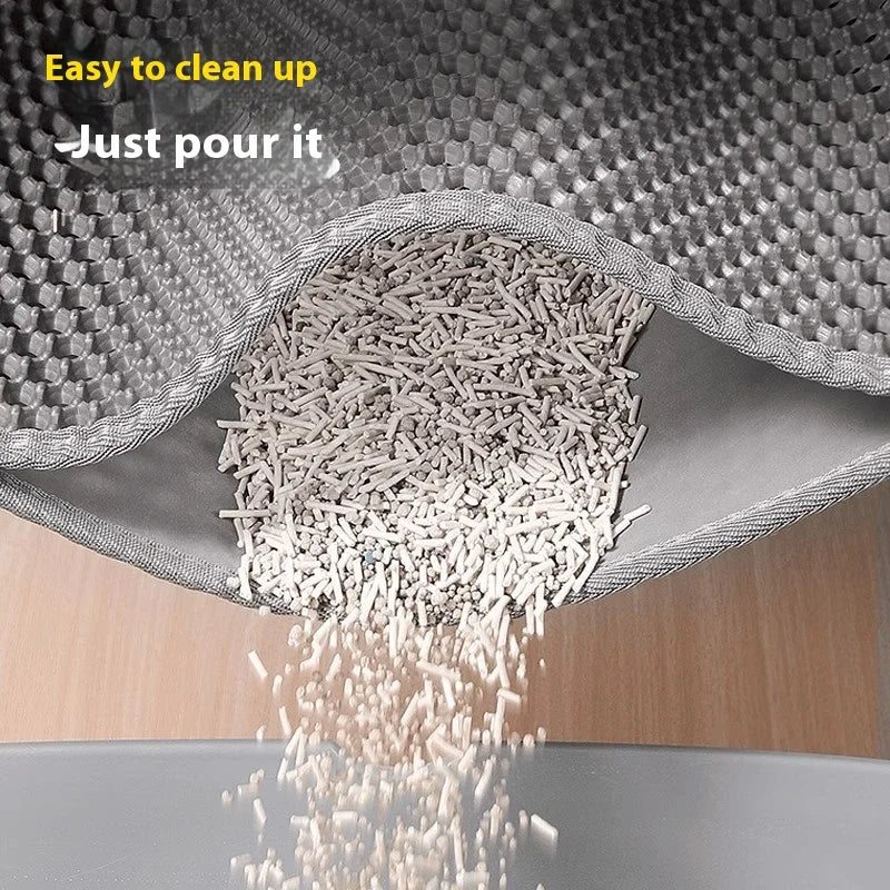 Tapis de protection de sol pour litière d’animaux, imperméable, robuste et à double couche