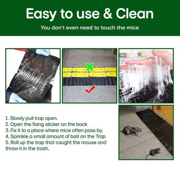 Heavy-Duty Rat Glue Trap | Extra-Strong Adhesive Formula | Odorless