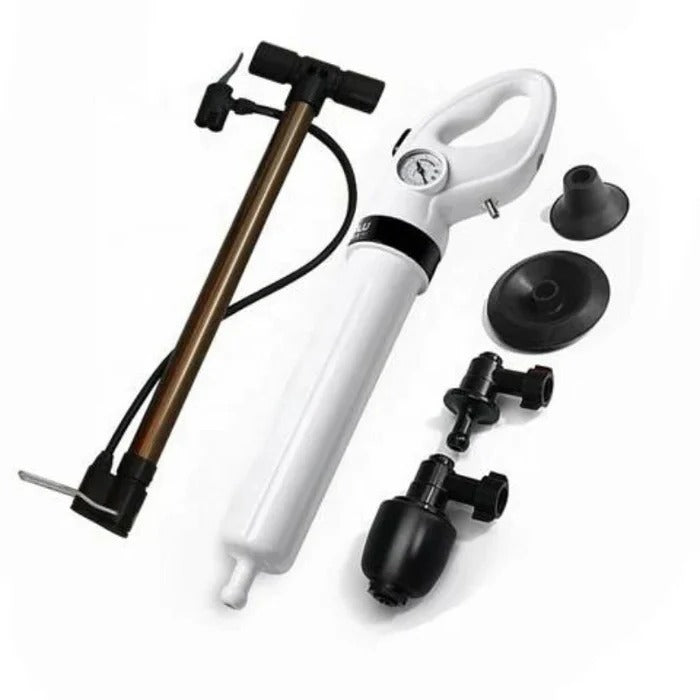 High-Pressure Toilet Plunger and Drain Unblocker