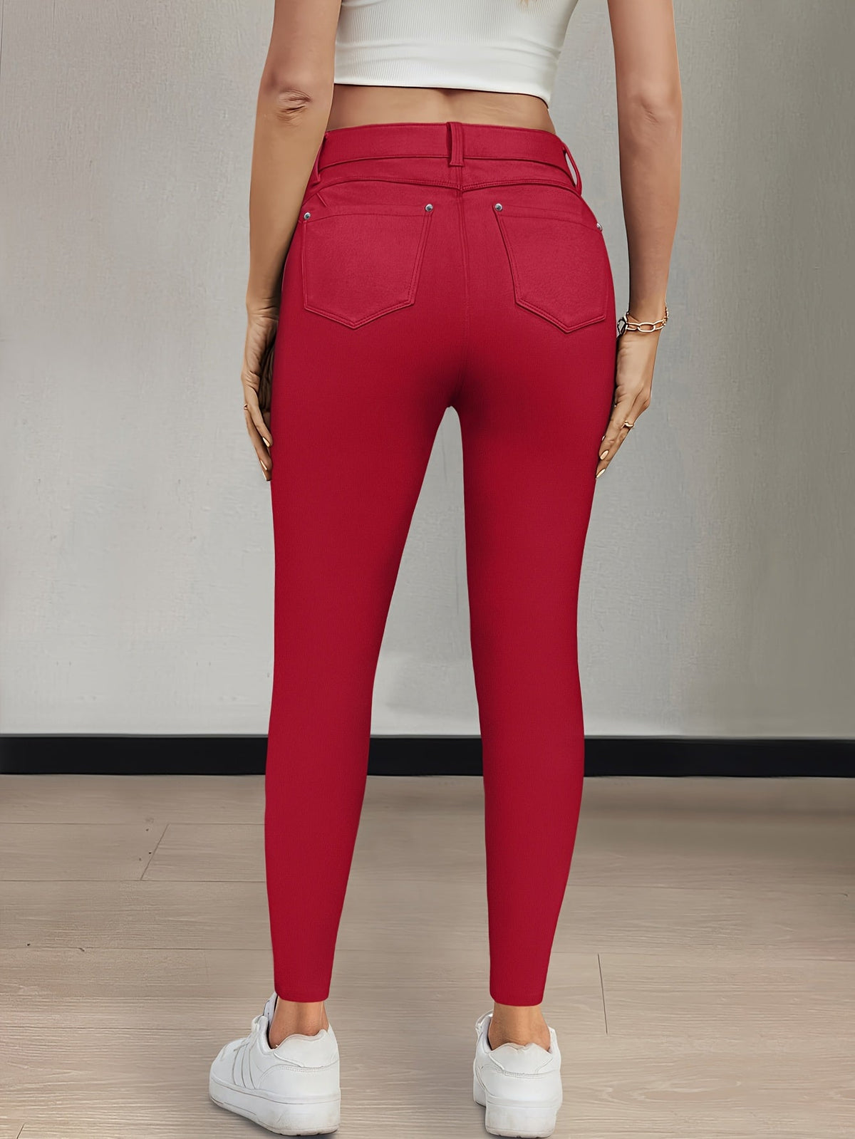 High-Waist Skinny Jeans