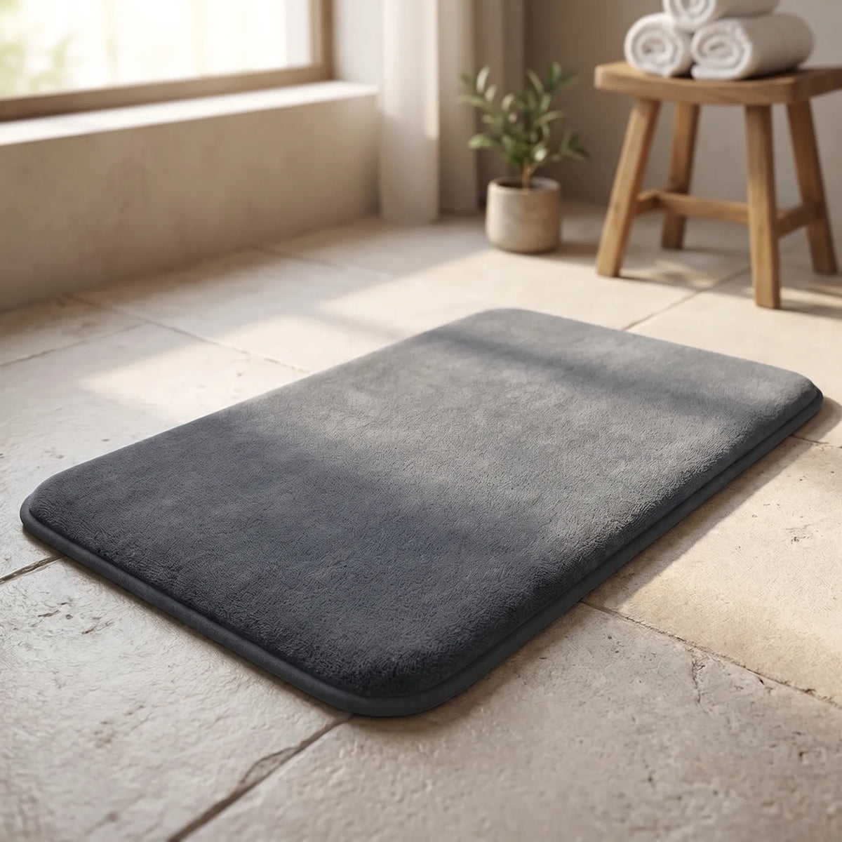 Tapis de bain antidérapant hautement absorbant