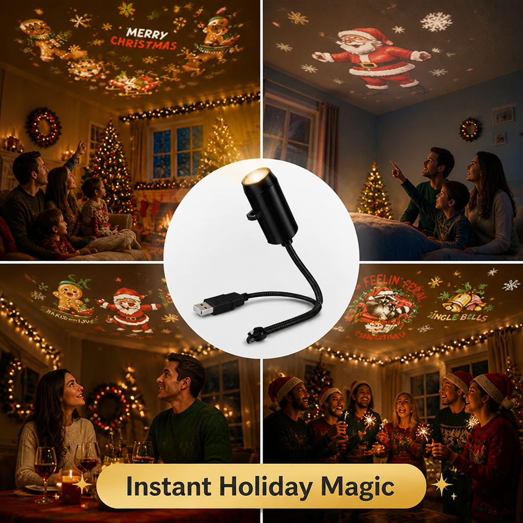 Holiday Light Projector - Instant Festive Scenes for Every Room