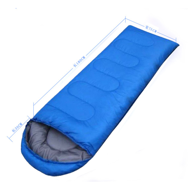 Sac de couchage à capuche avec fermeture éclair sur toute la longueur, pour le camping et la randonnée