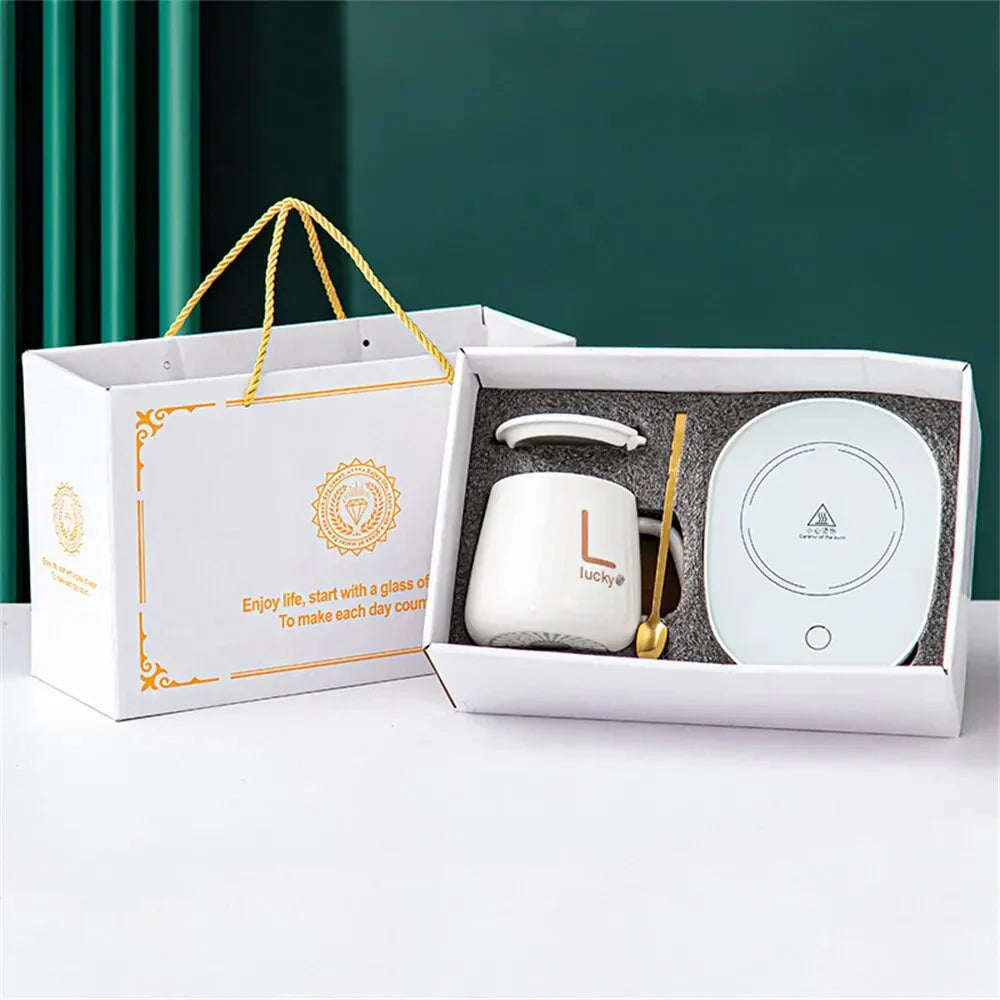 Innovative Set with Heated Mugs – Ceramic Cup with Smart Warming Coaster