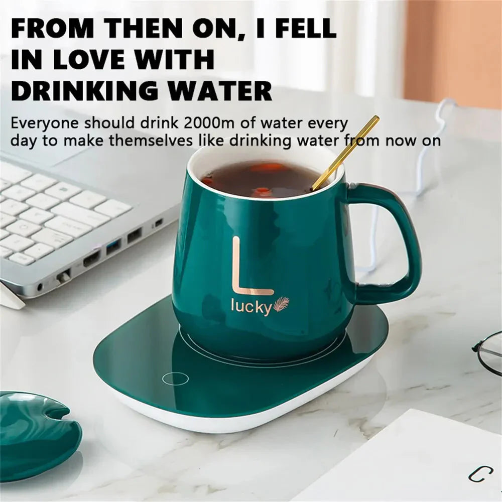 Innovative Set with Heated Mugs – Ceramic Cup with Smart Warming Coaster