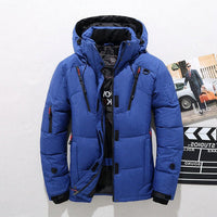 Insulated Duck Down Winter Jacket with Removable Hood
