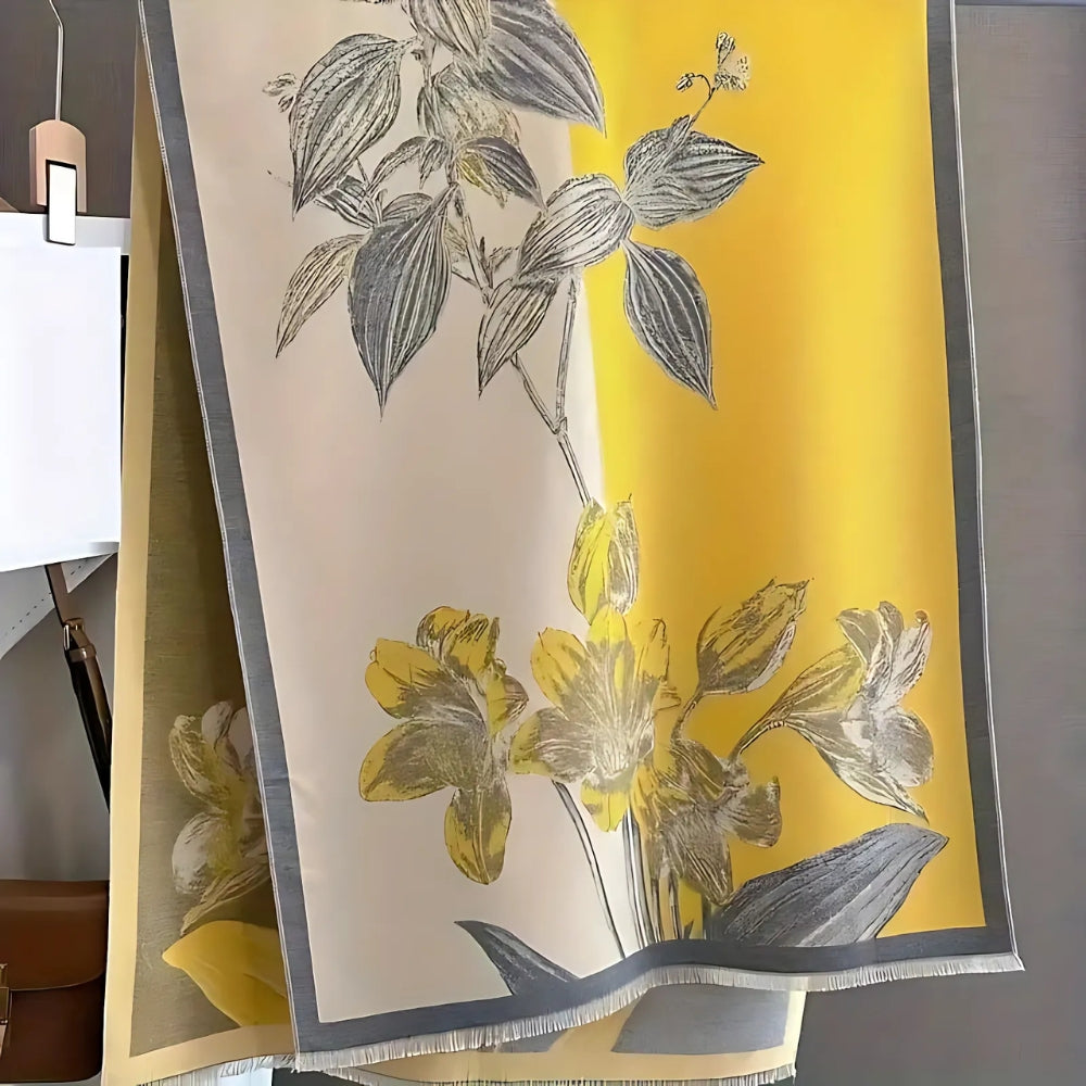 Iris Floral Soft Scarf Shawl