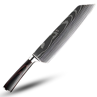 Damascus Steel Kitchen Knives with Pakkawood Handles