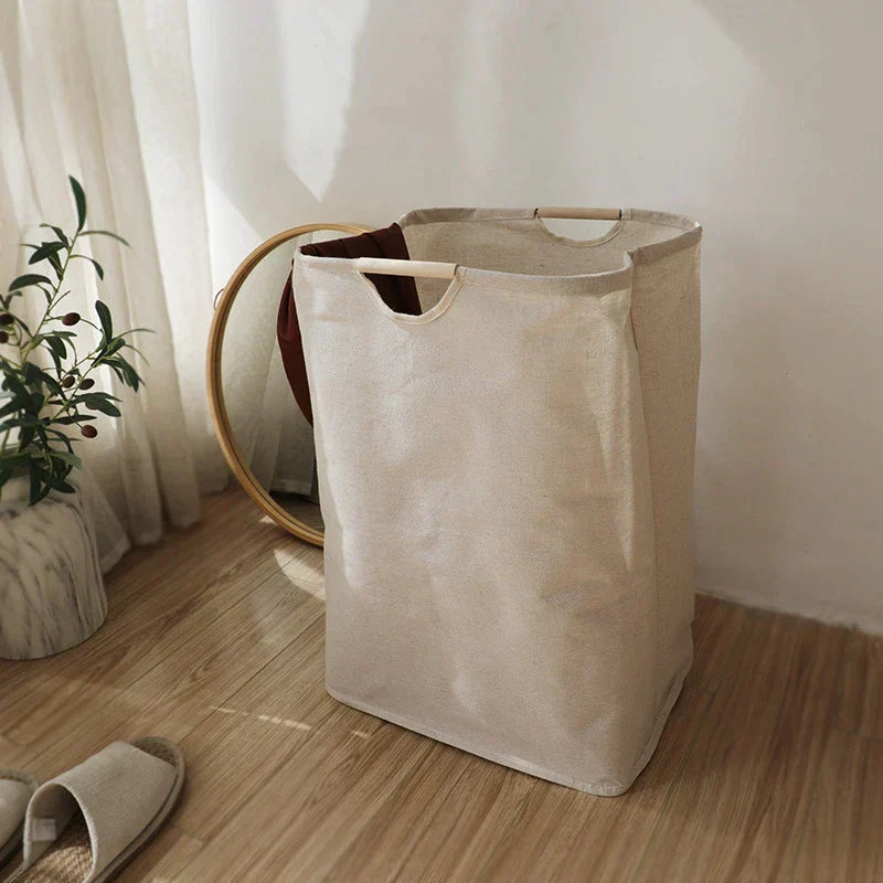 JapanStil Cotton-Linen Laundry Basket