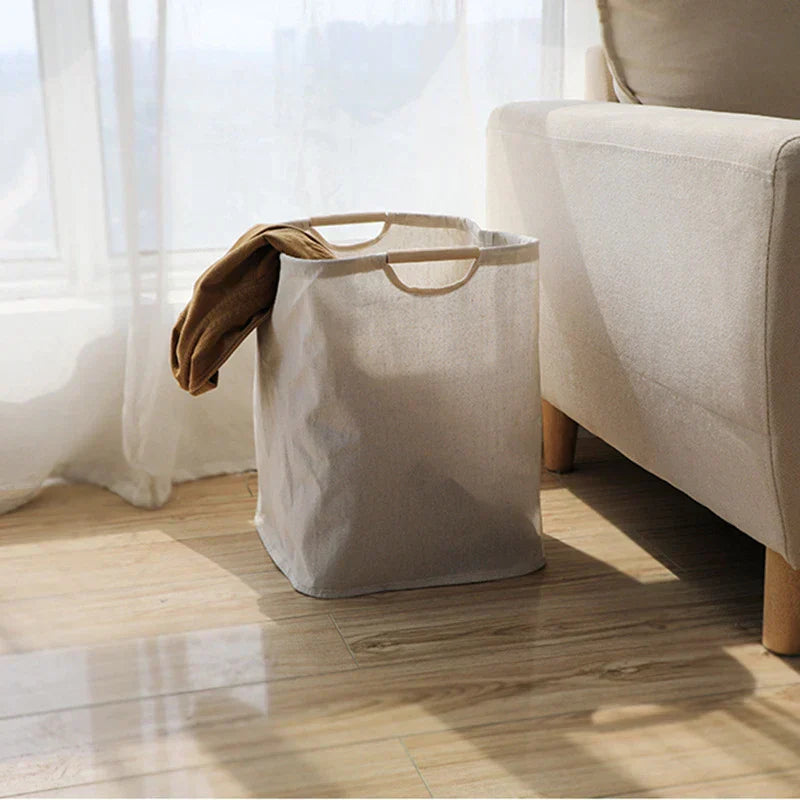 JapanStil Cotton-Linen Laundry Basket