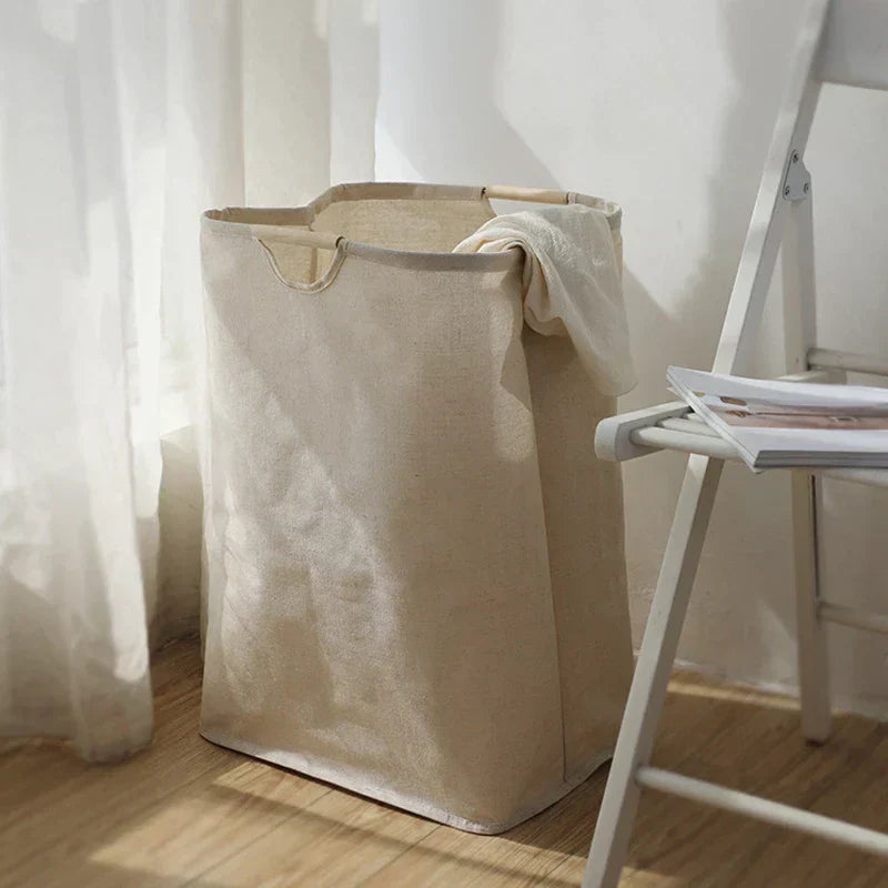 JapanStil Cotton-Linen Laundry Basket