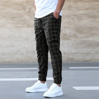 Jaxon - Stretch Plaid Pants with Pockets