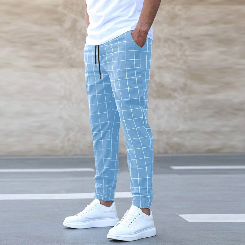 Jaxon - Stretch Plaid Pants with Pockets