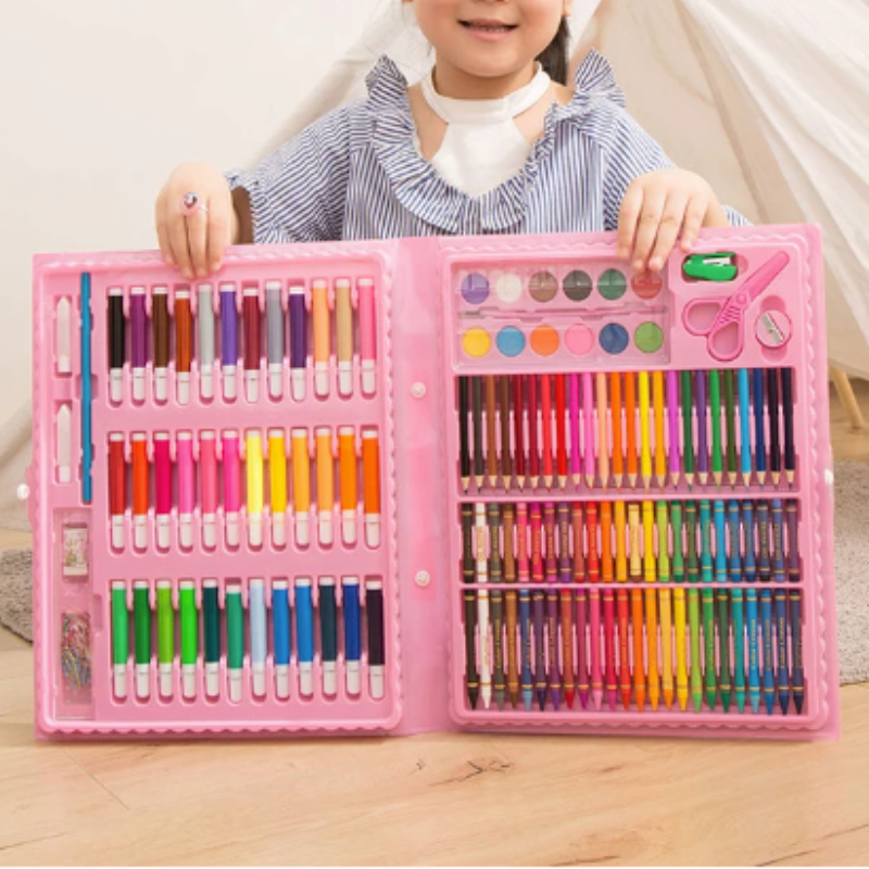 Kids Deluxe Art Set with Easel